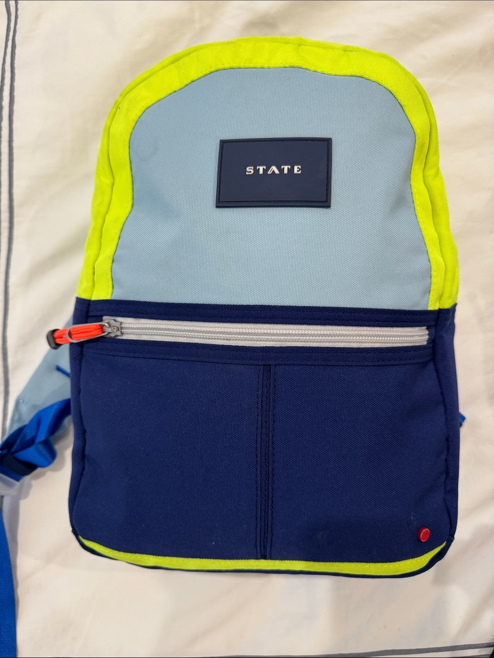 STATE KIDS Navy, Light Blue & Neon Yellow Backpack